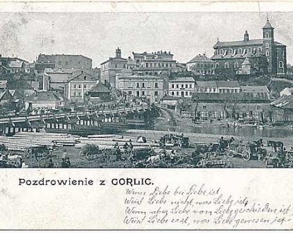 Gorlice Pozdrowienie z Gorlic litografia 1900r