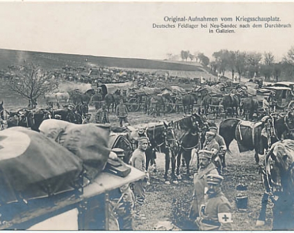 Nowy Sącz okolica wojsko tabory 1914r