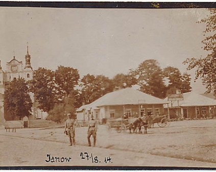 Janów Lubelski Rynek kościół wojsko 1914r