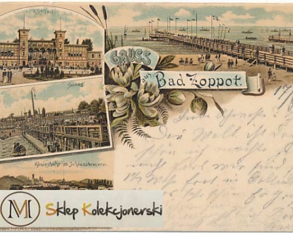 Sopot Gruss aus Bad Zoppot 1901r