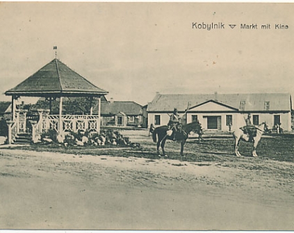 Kobylnik Rynek i kino 1917r