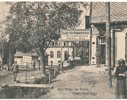 Nowe Święciany Sklep  synagoga 1916r