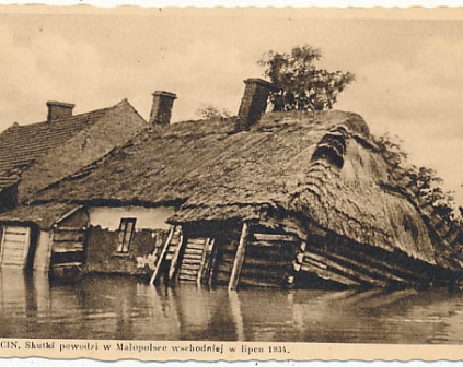 Szczucin k. Dąbrowa Tarnowska powódź 1934r