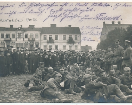 Sokołów Podlaski Rynek wojsko żydzi 1916r