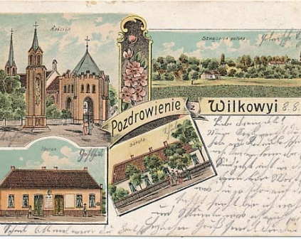 Wilkowyja k.Jarocina Pozdrowienia z Wilkowyi 1901r