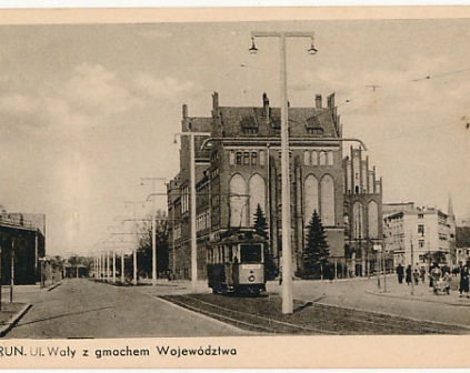Toruń Ulica Wałowa tramwaj