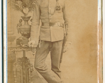Kraków Foto. Balicer Żołnierz kartonik tekturka CDV