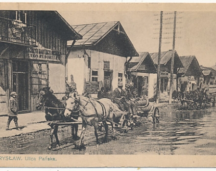 Borysław Ulica Pańska 1930 ambulans pocztowy