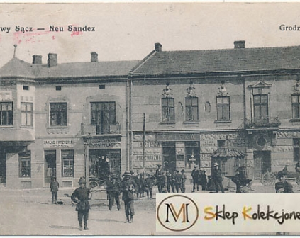 Nowy Sącz ulica Grodzka sklepy szyldy