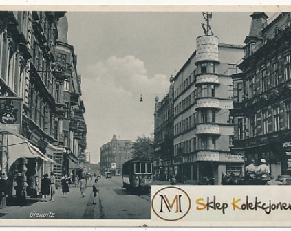 Gliwice ulica tramwaj Feldpost 1942r