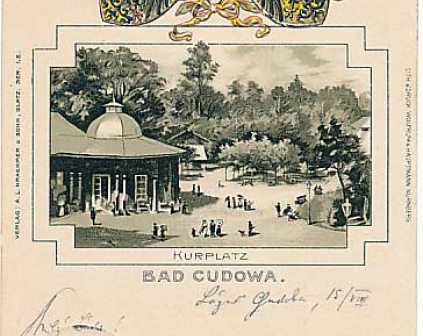 Kudowa Bad Cudowa 1900r wytłaczana