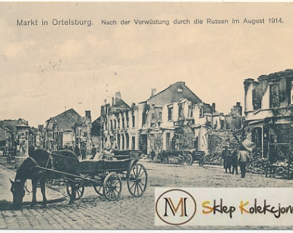 Szczytno Rynek zniszczenia 1914r